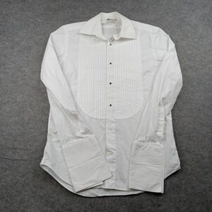 Suitsupply Tuxedo Shirt Mens 15 White Slim French Cuff Dress Long Sleeve